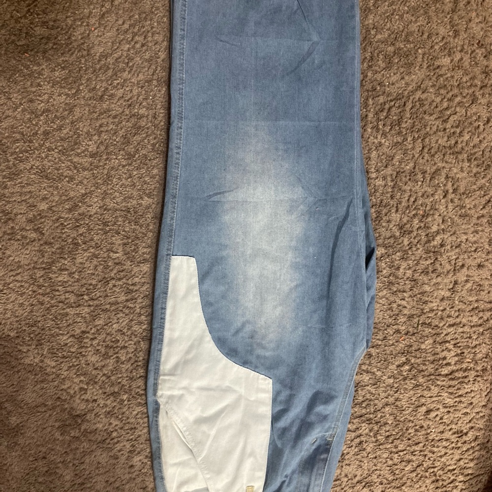 Nwt XPLUS women’s color block, wide leg jeans, three XL - Picture 8 of 16